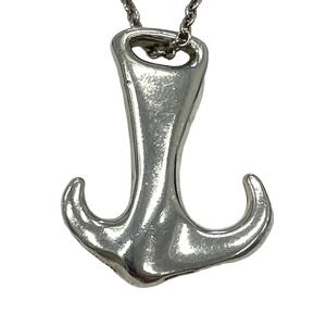 TIFFANY Co Anchor Necklace Choker Pendant Sterling Silver some